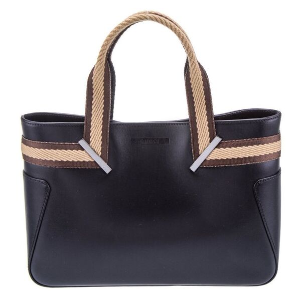 Gucci  brown leather tote with web strap - Picture 8 of 16